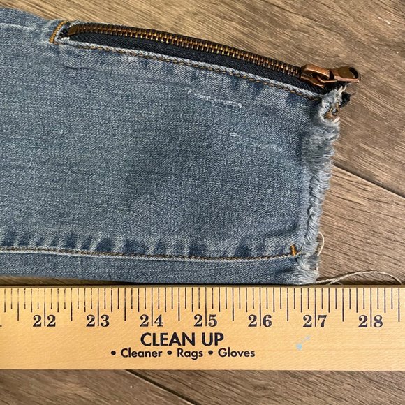 KanCan High Rise Skinny Zipper Ankle Jeans Womens 7/27 Blue Stretch Distressed - Picture 8 of 8